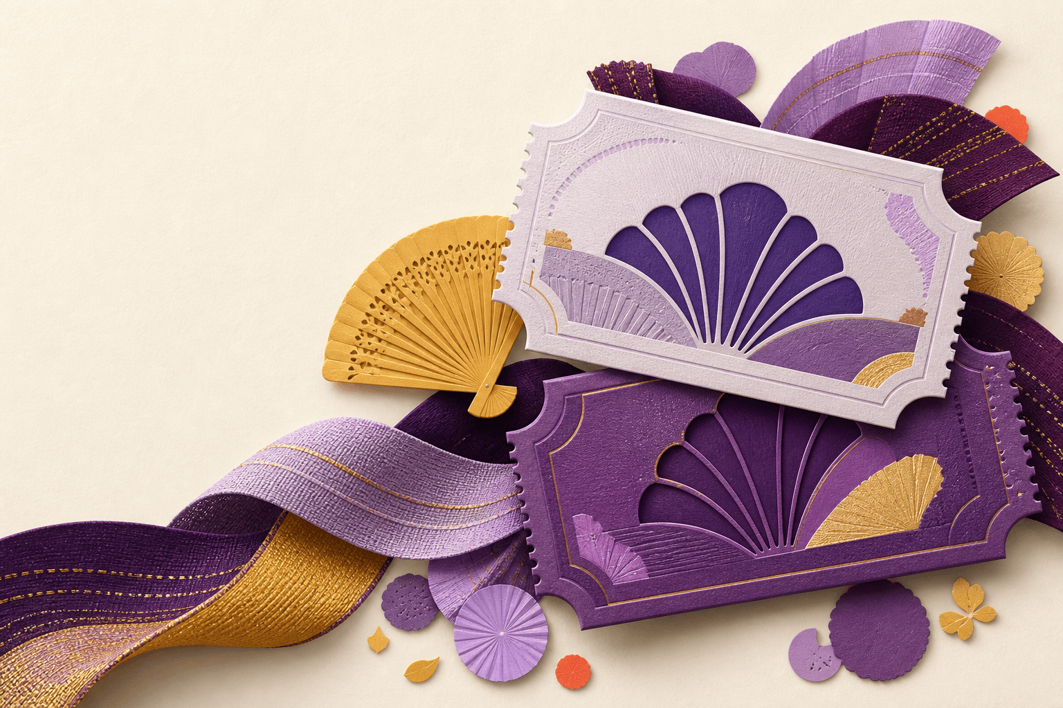 An editorial Asoebi Fashion Week ticket illustration